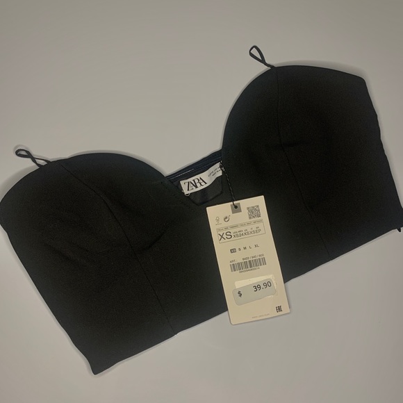 Zara Neck Top - Black & XS - Picture 3 of 6